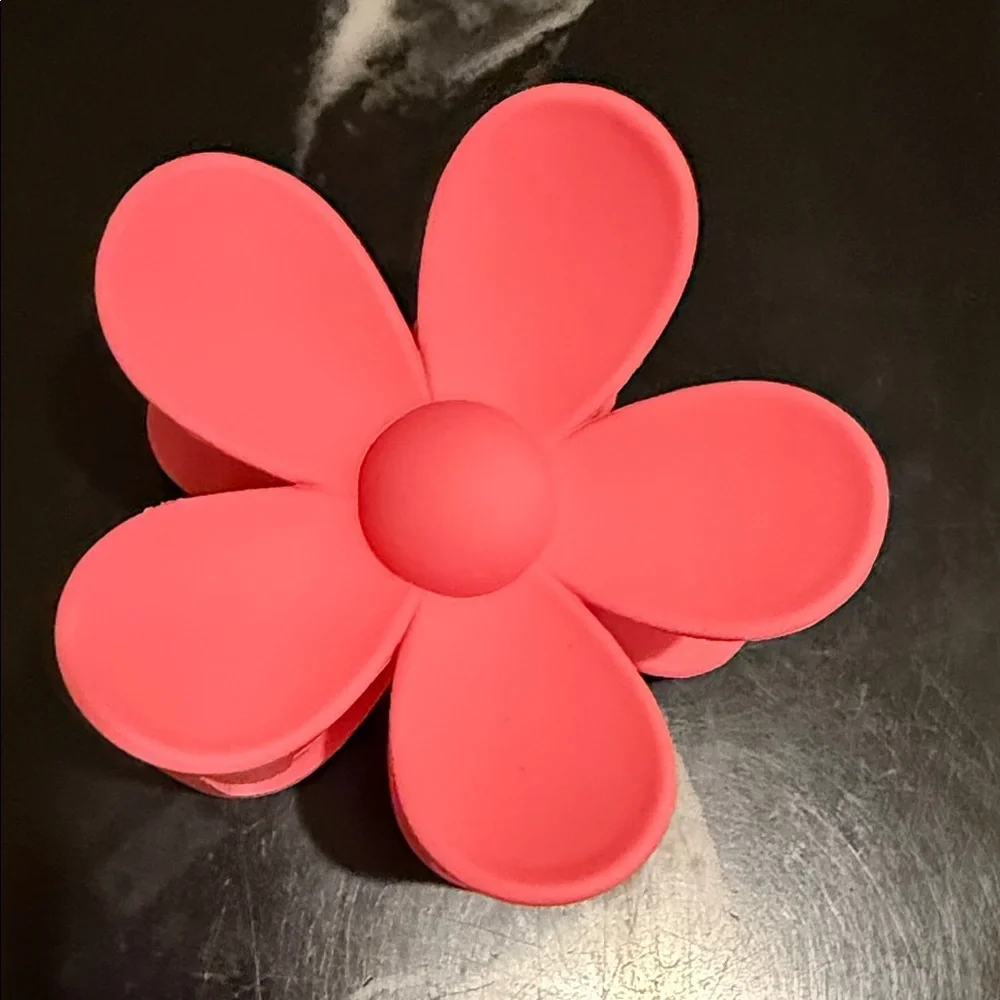 Pink Flower Hair Clip